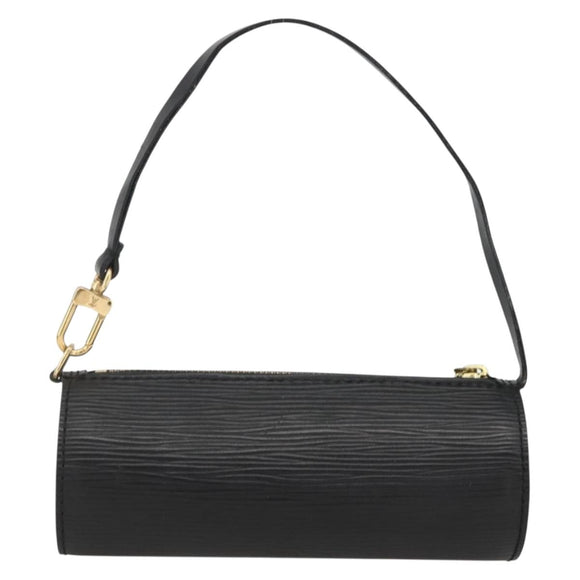 LOUIS VUITTON Epi Soufflot Pouch Black LV Auth AMZ126