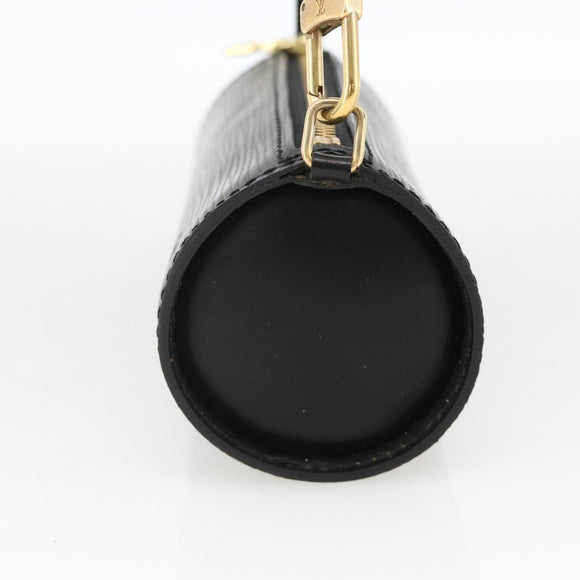 LOUIS VUITTON Epi Soufflot Pouch Black LV Auth AMZ126
