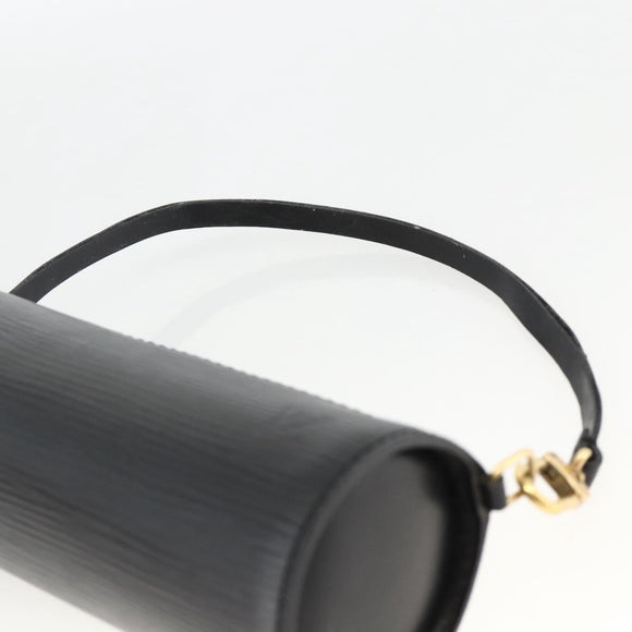 LOUIS VUITTON Epi Soufflot Pouch Black LV Auth AMZ126