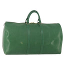 LOUIS VUITTON Epi Keepall 55 Boston Bag Green M42954 LV Auth AMZ128-1