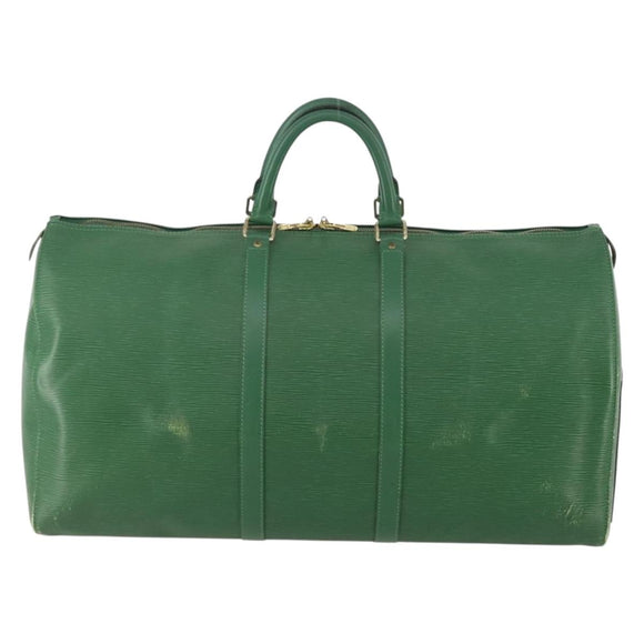 LOUIS VUITTON Epi Keepall 55 Boston Bag Green M42954 LV Auth AMZ128