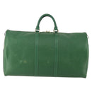 LOUIS VUITTON Epi Keepall 55 Boston Bag Green M42954 LV Auth AMZ128-2