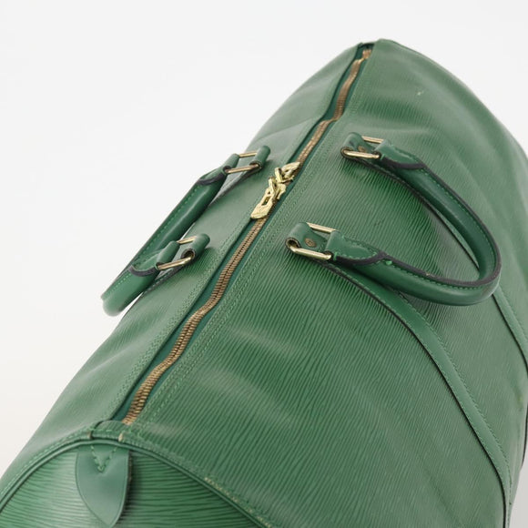 LOUIS VUITTON Epi Keepall 55 Boston Bag Green M42954 LV Auth AMZ128