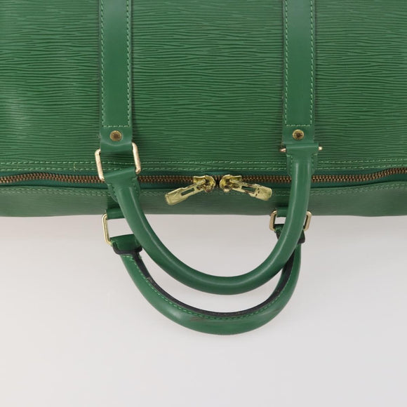 LOUIS VUITTON Epi Keepall 55 Boston Bag Green M42954 LV Auth AMZ128