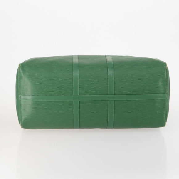 LOUIS VUITTON Epi Keepall 55 Boston Bag Green M42954 LV Auth AMZ128