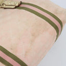 GUCCI GG Canvas Sherry Line Tote Bag Pink Gold Auth AMZ129-10