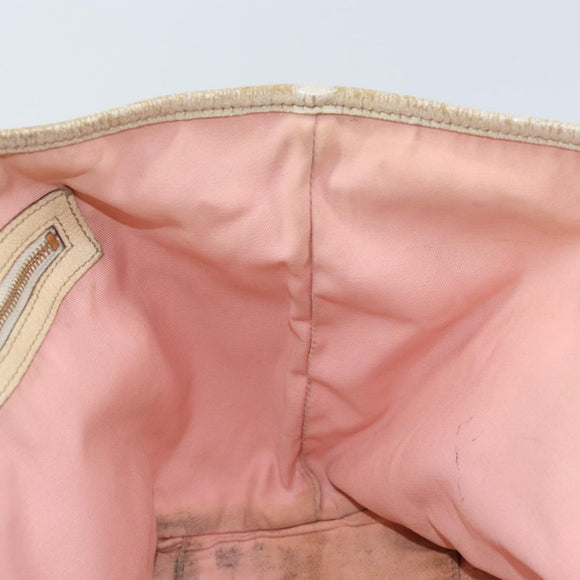 GUCCI GG Canvas Sherry Line Tote Bag Pink Gold Auth AMZ129