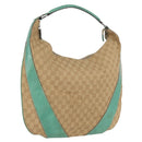 GUCCI GG Canvas Shoulder Bag Beige 124358 Auth AMZ130-1