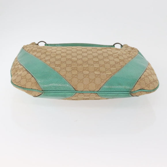 GUCCI GG Canvas Shoulder Bag Beige 124358 Auth AMZ130