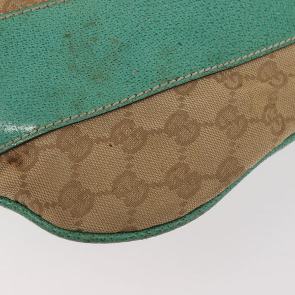 GUCCI GG Canvas Shoulder Bag Beige 124358 Auth AMZ130