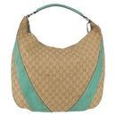 GUCCI GG Canvas Shoulder Bag Beige 124358 Auth AMZ130-2