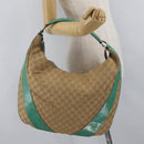 GUCCI GG Canvas Shoulder Bag Beige 124358 Auth AMZ130-23