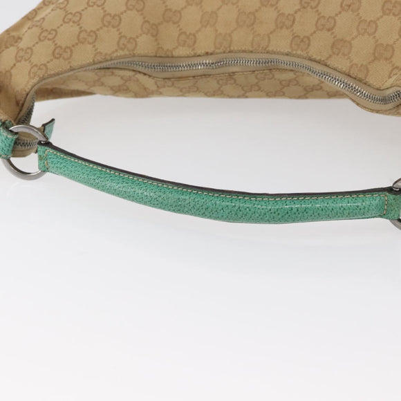 GUCCI GG Canvas Shoulder Bag Beige 124358 Auth AMZ130