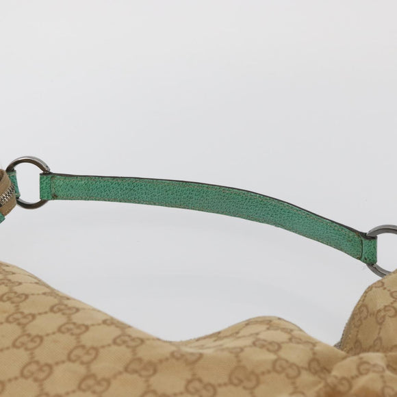 GUCCI GG Canvas Shoulder Bag Beige 124358 Auth AMZ130