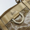 GUCCI GG Crystal Abbey Hand Bag Coated Canvas Beige Gold 211983 Auth AMZ131-10