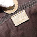 GUCCI GG Crystal Abbey Hand Bag Coated Canvas Beige Gold 211983 Auth AMZ131-17