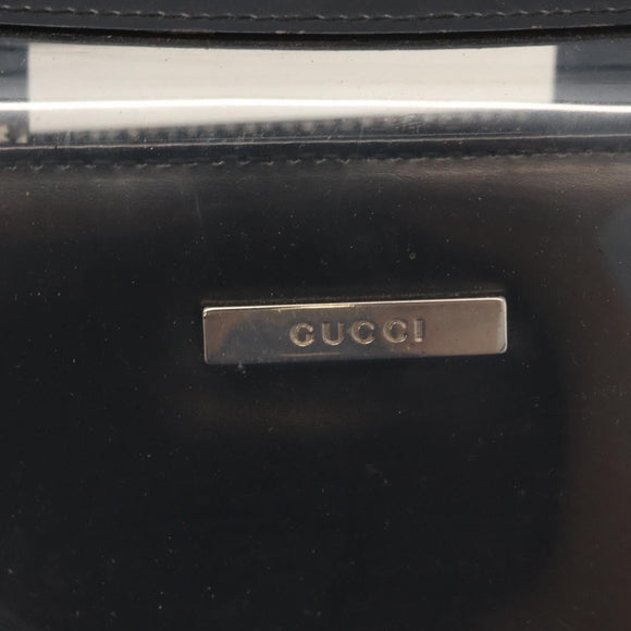 GUCCI Hand Bag Vinyl Black 000 2058 0548 5 Auth AMZ133