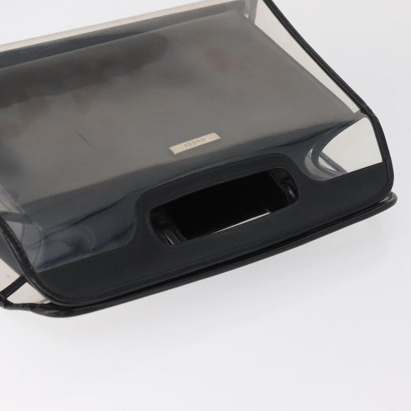 GUCCI Hand Bag Vinyl Black 000 2058 0548 5 Auth AMZ133