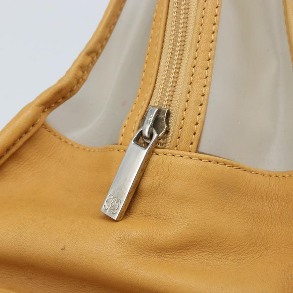 LOEWE Amazona 32 Hand Bag Vinyl Clear Silver Auth AMZ137