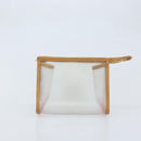 LOEWE Amazona 32 Hand Bag Vinyl Clear Silver Auth AMZ137-21