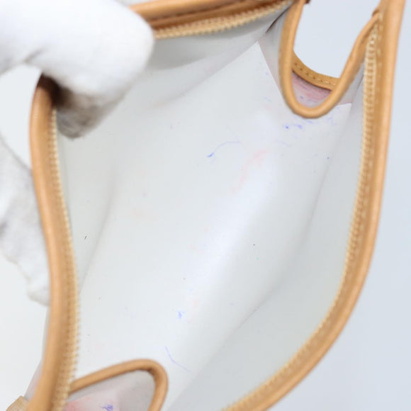 LOEWE Amazona 32 Hand Bag Vinyl Clear Silver Auth AMZ137