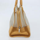 LOEWE Amazona 32 Hand Bag Vinyl Clear Silver Auth AMZ137-3