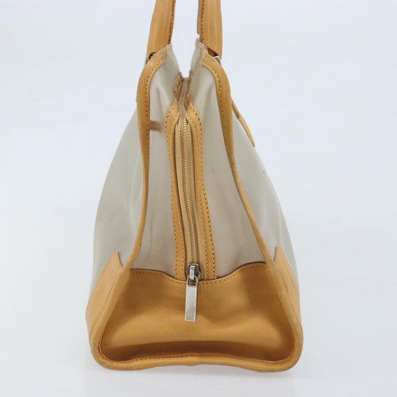 LOEWE Amazona 32 Hand Bag Vinyl Clear Silver Auth AMZ137