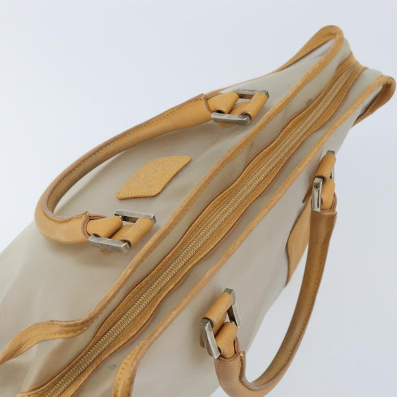 LOEWE Amazona 32 Hand Bag Vinyl Clear Silver Auth AMZ137