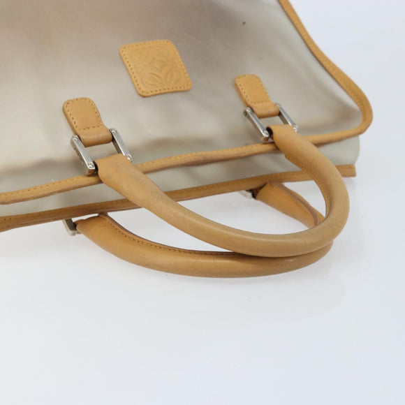 LOEWE Amazona 32 Hand Bag Vinyl Clear Silver Auth AMZ137