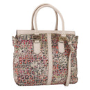 FENDI Zucchino Canvas Hand Bag 2way Multicolor Gold Auth AMZ138A-1