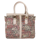 FENDI Zucchino Canvas Hand Bag 2way Multicolor Gold Auth AMZ138A-13