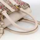 FENDI Zucchino Canvas Hand Bag 2way Multicolor Gold Auth AMZ138A-7
