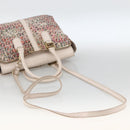 FENDI Zucchino Canvas Hand Bag 2way Multicolor Gold Auth AMZ138A-9