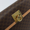 CELINE Macadam Canvas Handtasche PVC Leder Braun Gold Auth AMZ142A-17
