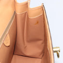 CELINE Macadam Canvas Handtasche PVC Leder Braun Gold Auth AMZ142A-18