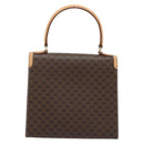 CELINE Macadam Canvas Hand Bag PVC Leather Brown Gold Auth AMZ142A-3