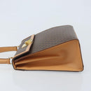 CELINE Macadam Canvas Hand Bag PVC Leather Brown Gold Auth AMZ142A-5