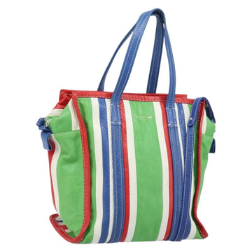 BALENCIAGA Bazaar Shopper S Bag Leather 2way Multicolor 443096 Auth AMZ143A