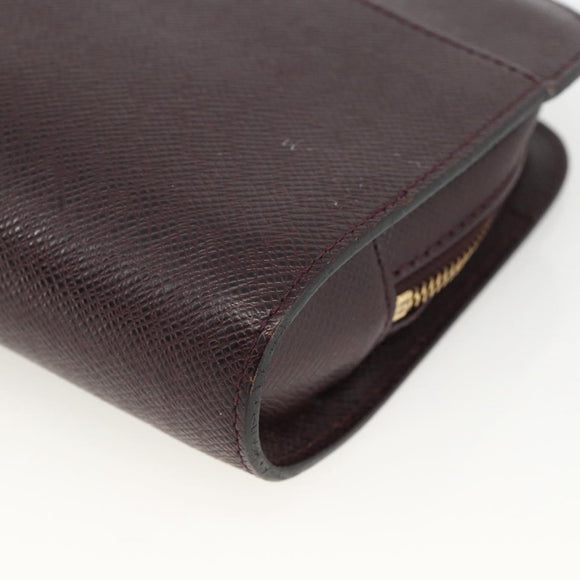 LOUIS VUITTON Taiga Baikal Clutch Bag Acajou M30186 LV Auth AMZ144