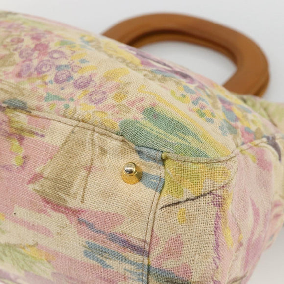 FENDI Hand Bag Canvas Multicolor Gold Auth AMZ146A
