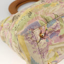 FENDI Hand Bag Canvas Multicolor Gold Auth AMZ146A-9