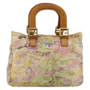 FENDI Hand Bag Canvas Multicolor Gold Auth AMZ146A-13