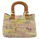 FENDI Hand Bag Canvas Multicolor Gold Auth AMZ146A-2