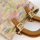 FENDI Hand Bag Canvas Multicolor Gold Auth AMZ146A-6