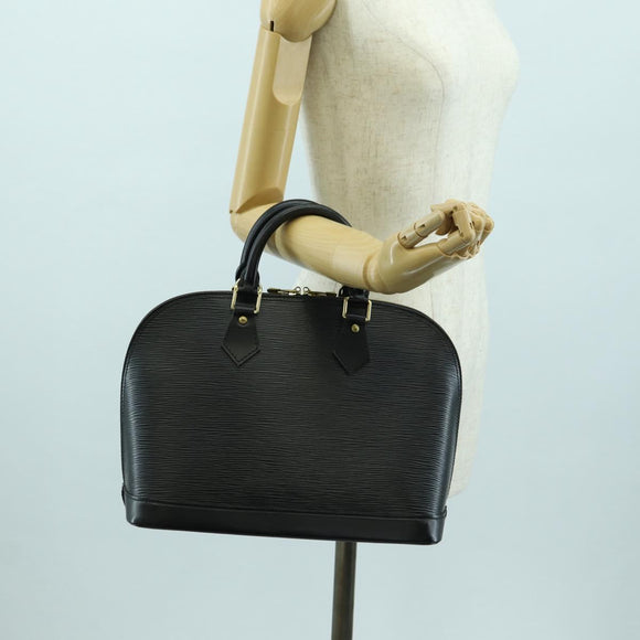 LOUIS VUITTON Epi Alma Hand Bag Noir Black M52142 LV Auth AMZ147V