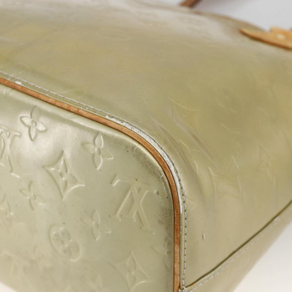 LOUIS VUITTON Monogram Vernis Houston Hand Bag Gris M91053 LV Auth AMZ150