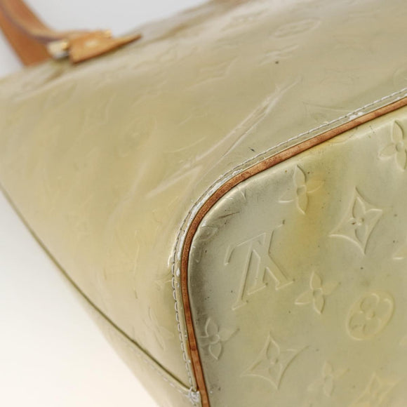 LOUIS VUITTON Monogram Vernis Houston Hand Bag Gris M91053 LV Auth AMZ150
