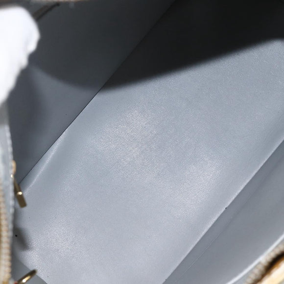 LOUIS VUITTON Monogram Vernis Houston Hand Bag Gris M91053 LV Auth AMZ150