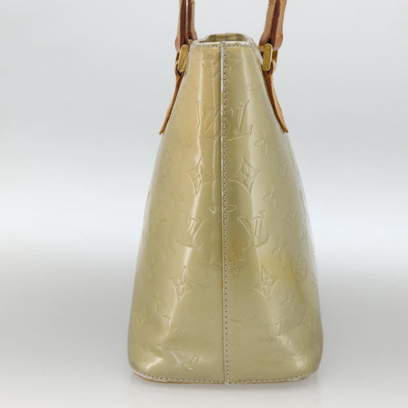 LOUIS VUITTON Monogram Vernis Houston Hand Bag Gris M91053 LV Auth AMZ150