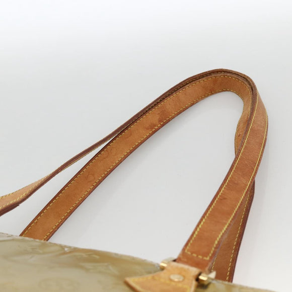 LOUIS VUITTON Monogram Vernis Houston Hand Bag Gris M91053 LV Auth AMZ150